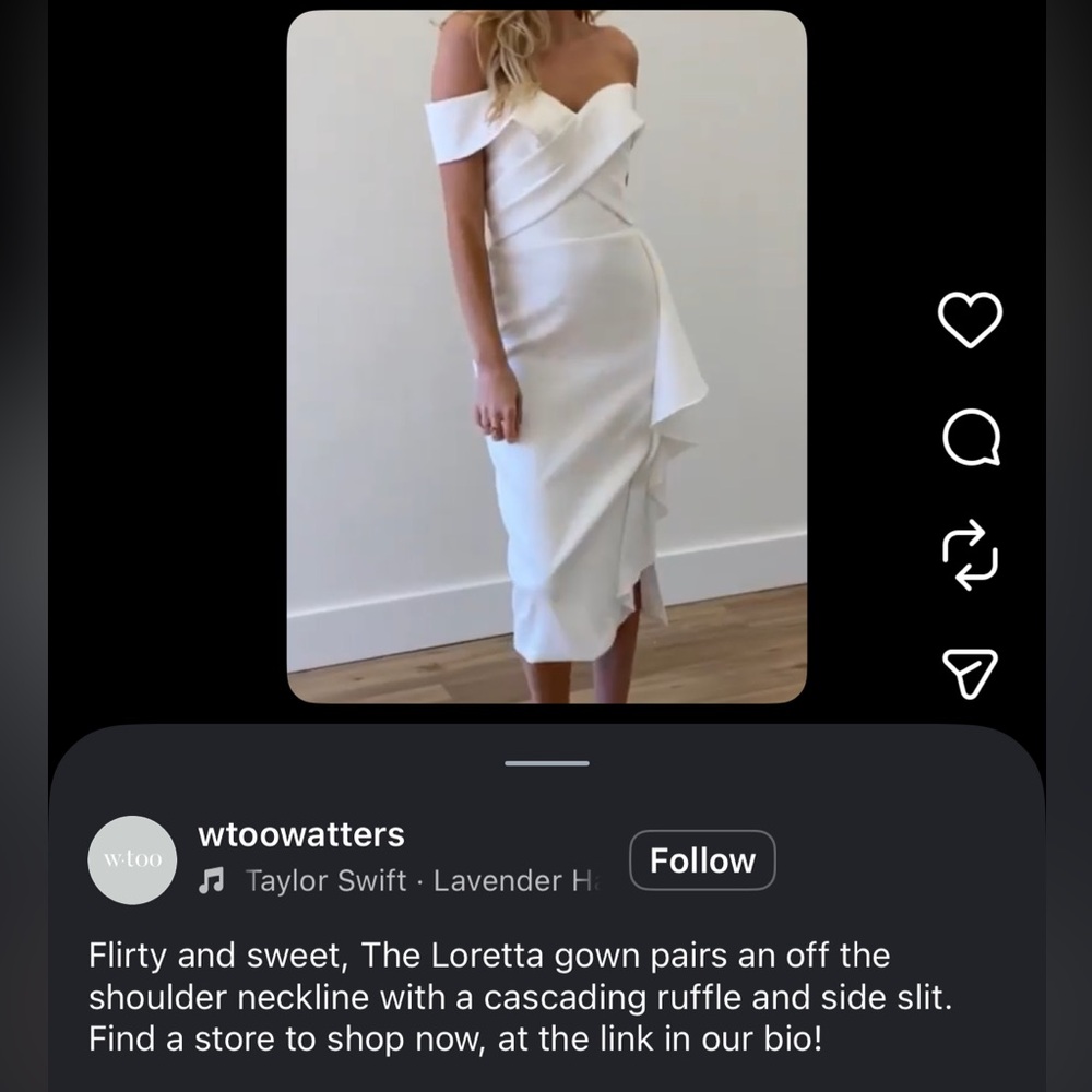 Watters Ivory Strapless Draped Cocktail Dress Bridal Occasion Dress - Picture 8 of 9